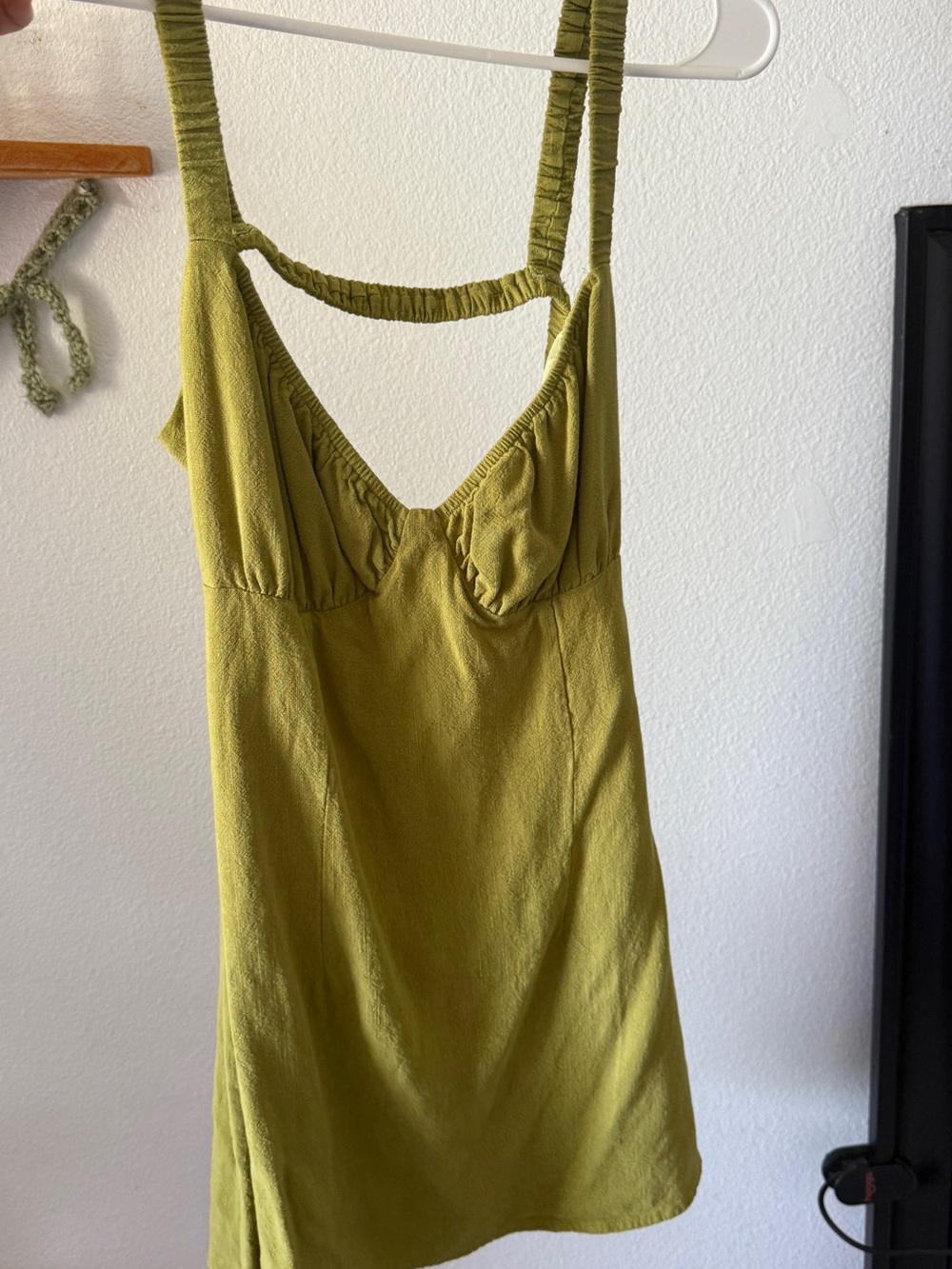 Mahina Olive Green Mini Dress